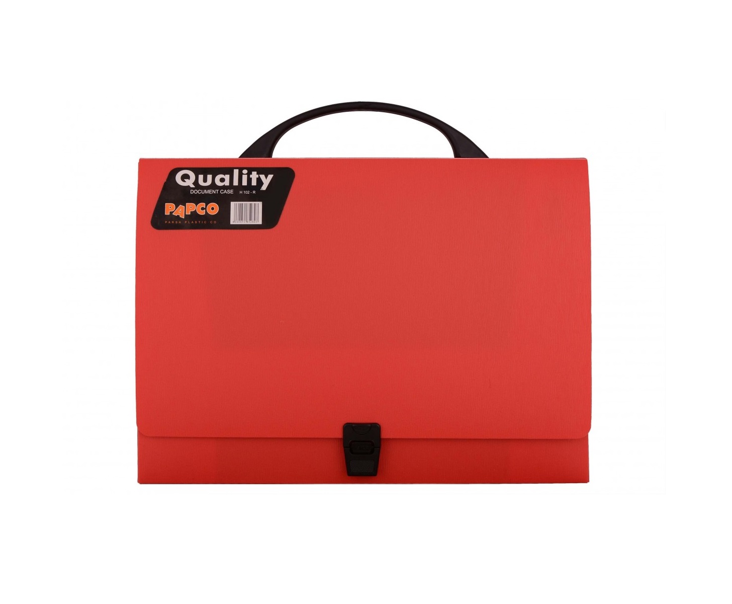 کیف مدارک راه راه قرمز پاپکو مدل H102