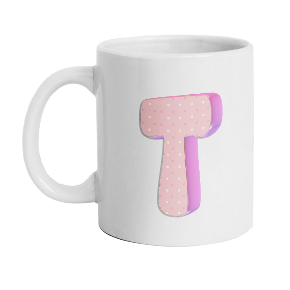 ماگ دارلی طرح حرف T مدل MG2527