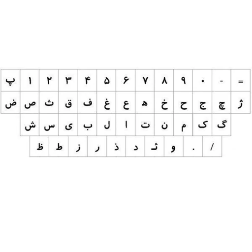 برچسب کیبورد حروف فارسی کامپیوتر و لپ تاپ