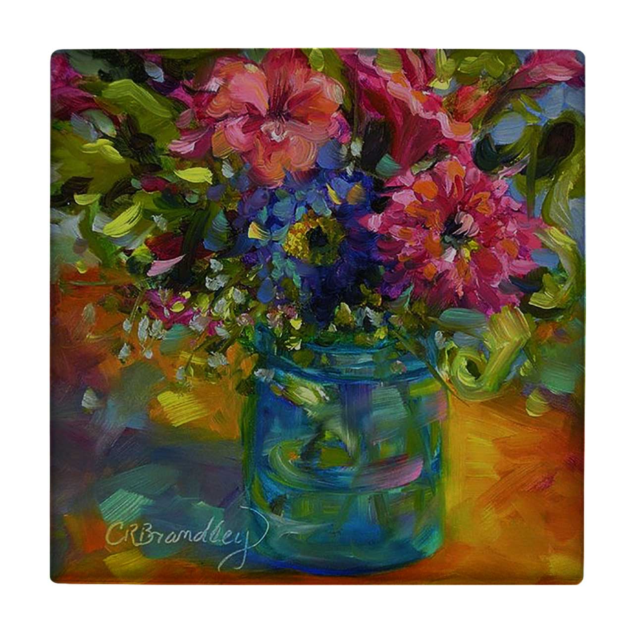 کاشی طرح گلدان گل کد wk762