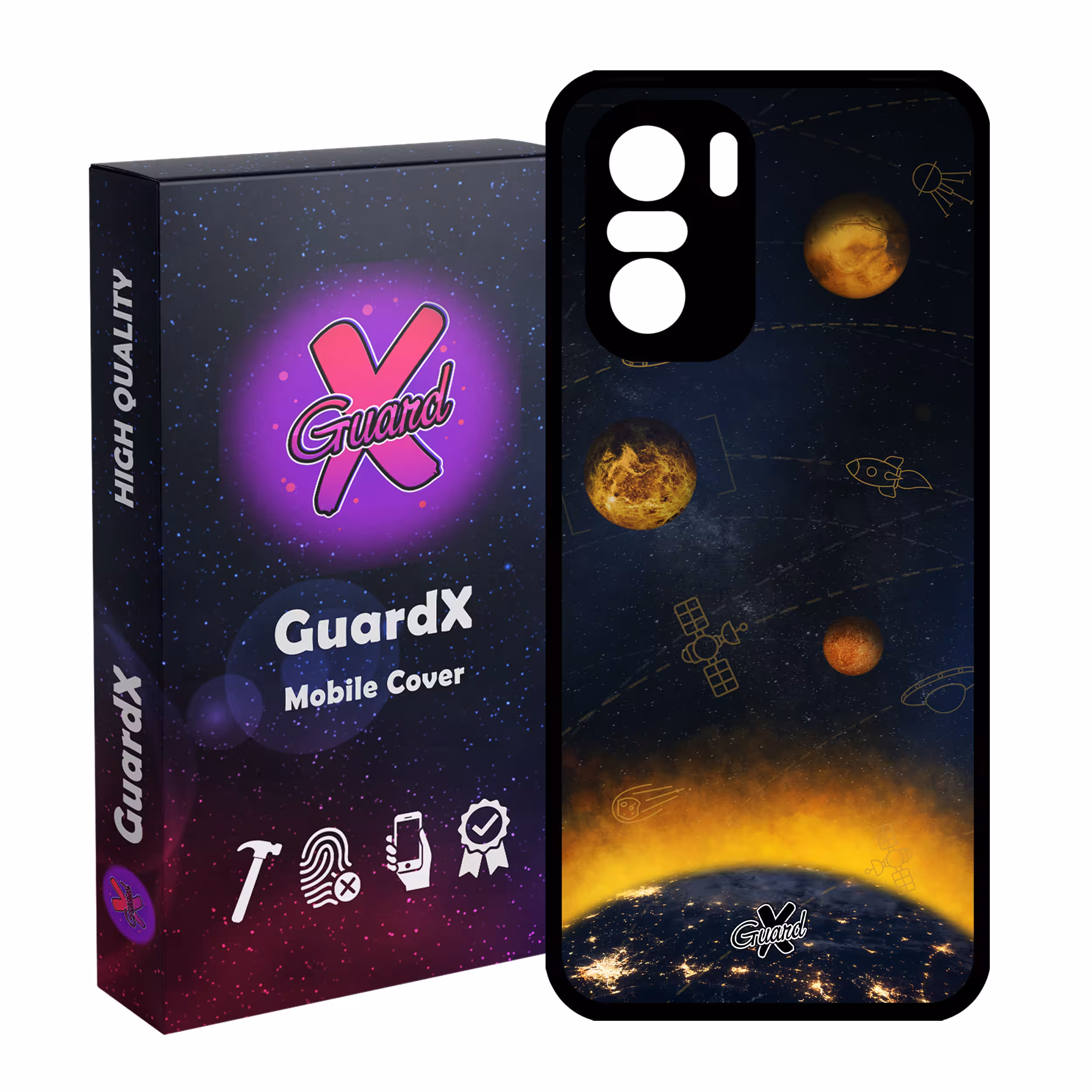 کاور گارد ایکس طرح Galaxy مدل Glass10166 مناسب برای گوشی موبایل شیائومی Poco F3/MI 11X/MI 11X Pro/Redmi K40/K40 Pro