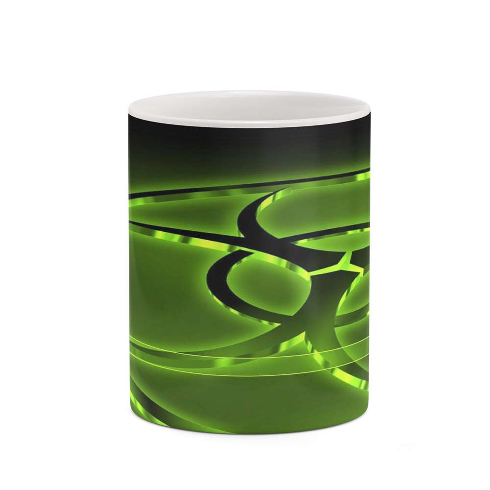 ماگ کاکتی طرح زمینه مشکی فانتزی مدل mgh19039