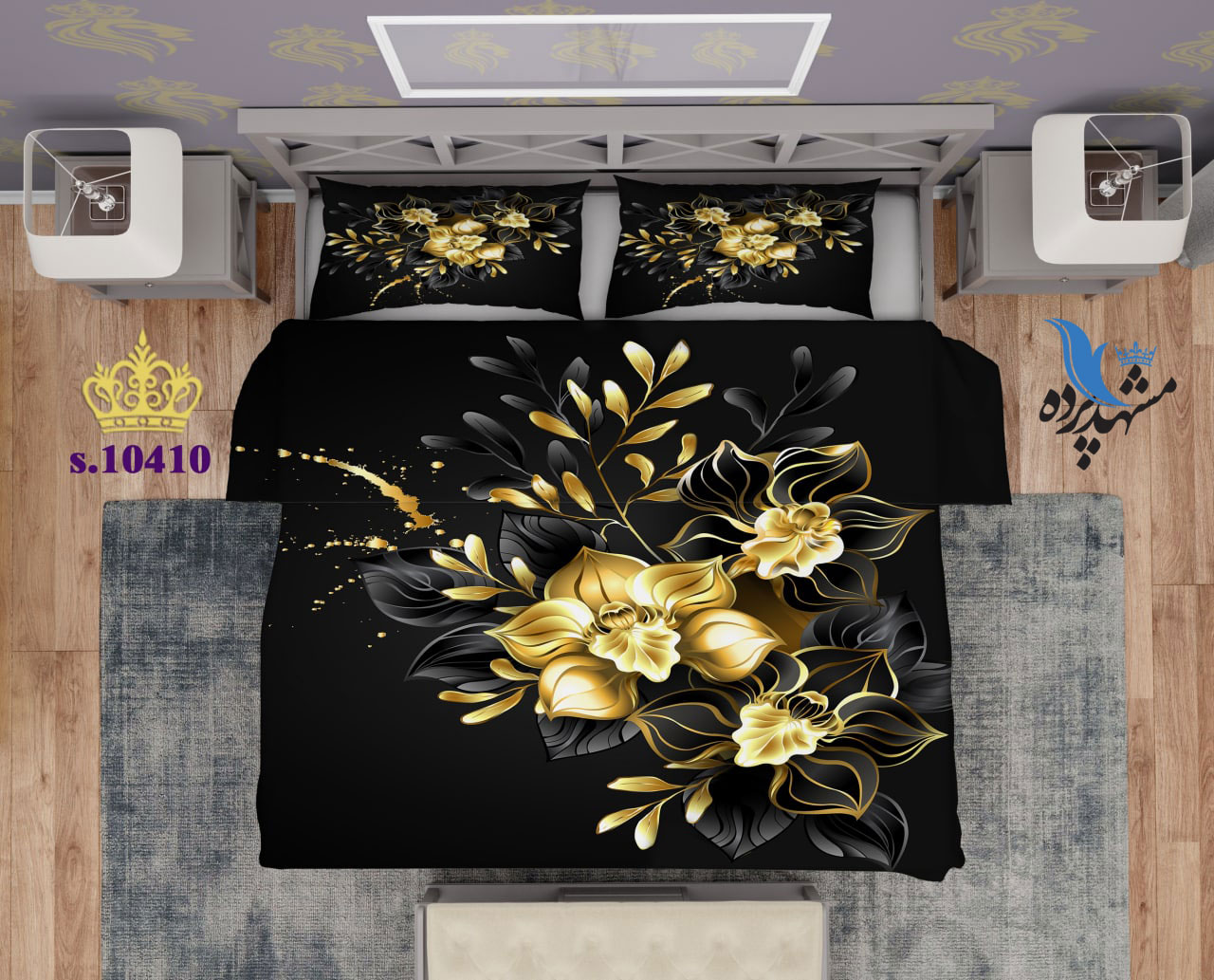 ست روتختی دو نفره طرح گل S10410