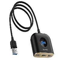 هاب 4 پورت بیسوس مدل Square Round 4 IN 1 USB Hub Adapter CAHUB-AY01