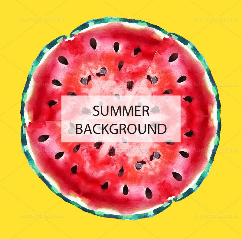 وکتور هندوانه قرمز | گرافیک با طعم تربچه