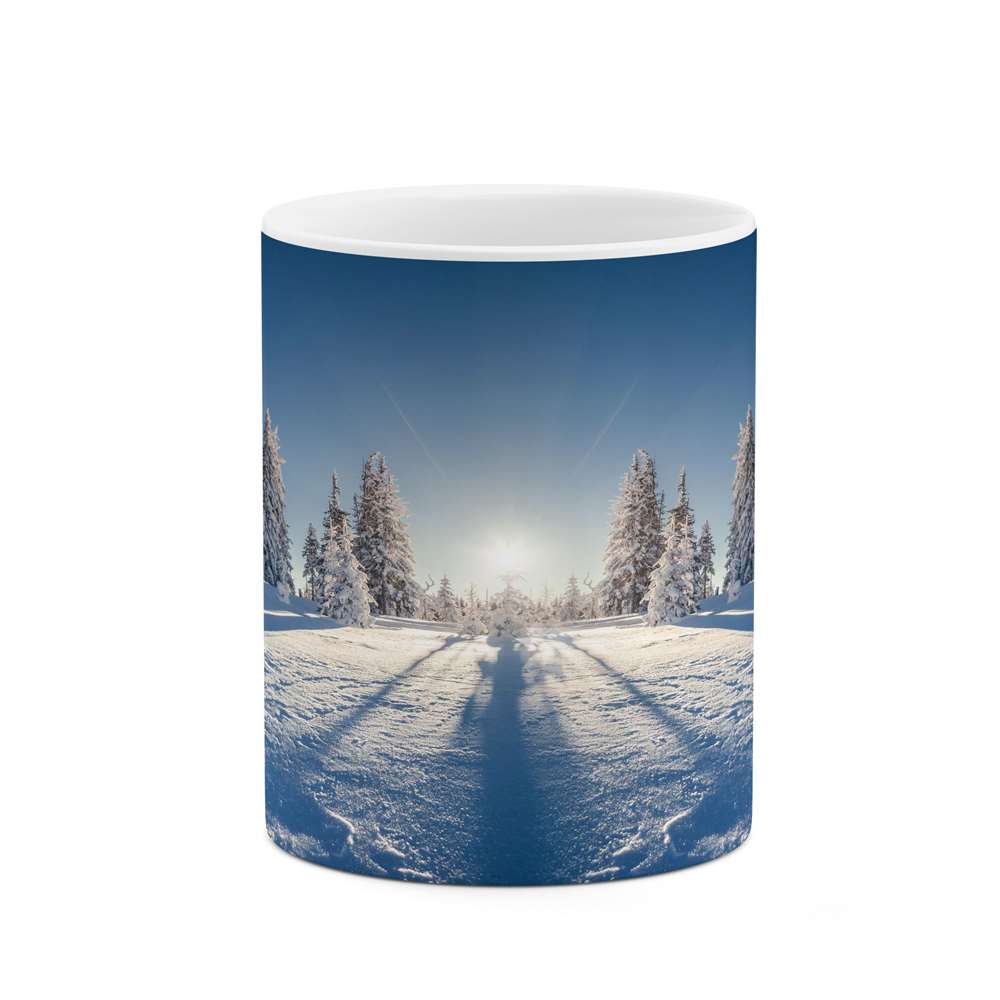 ماگ کاکتی طرح منظره برفی مدل mgs14902