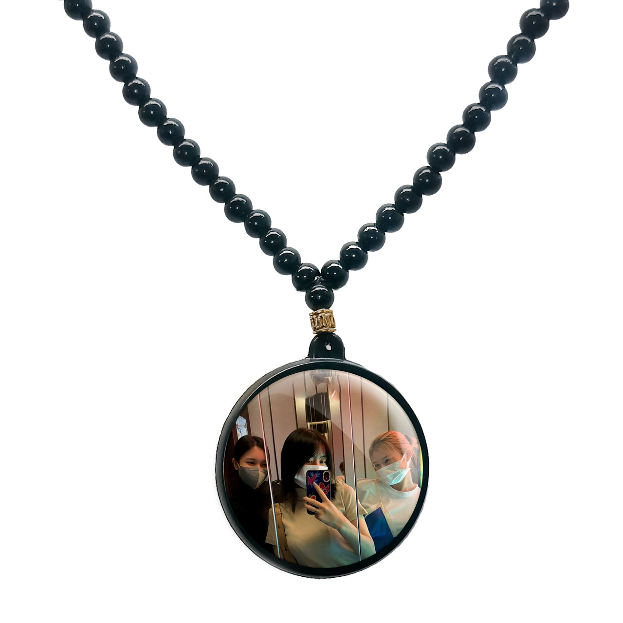 گردنبند پرمانه طرح تو ایس کد pmd.19720 مدل دو طرفه