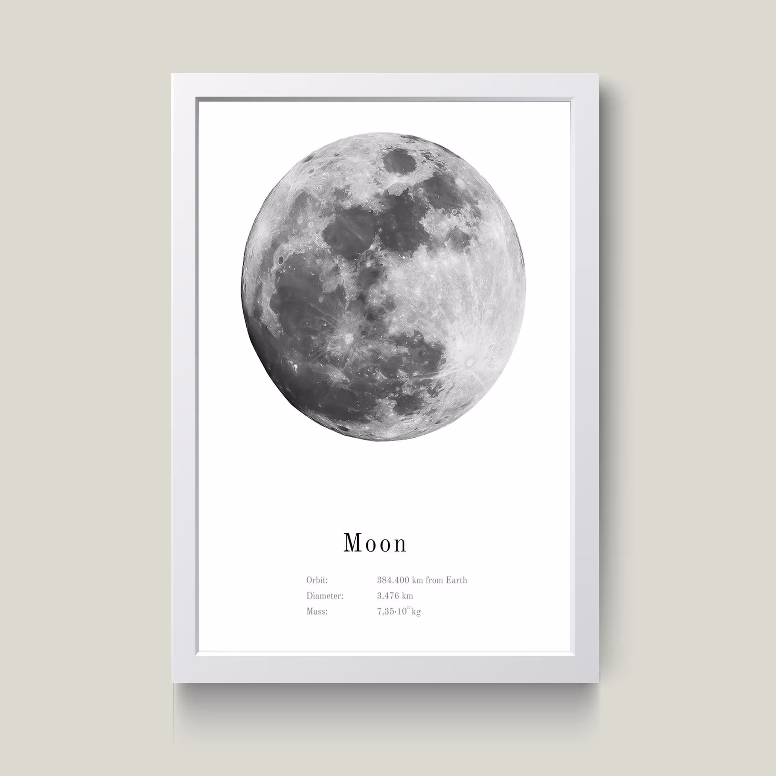 تابلو مدل ماه Moon کد S0626-w | دنیای قاب