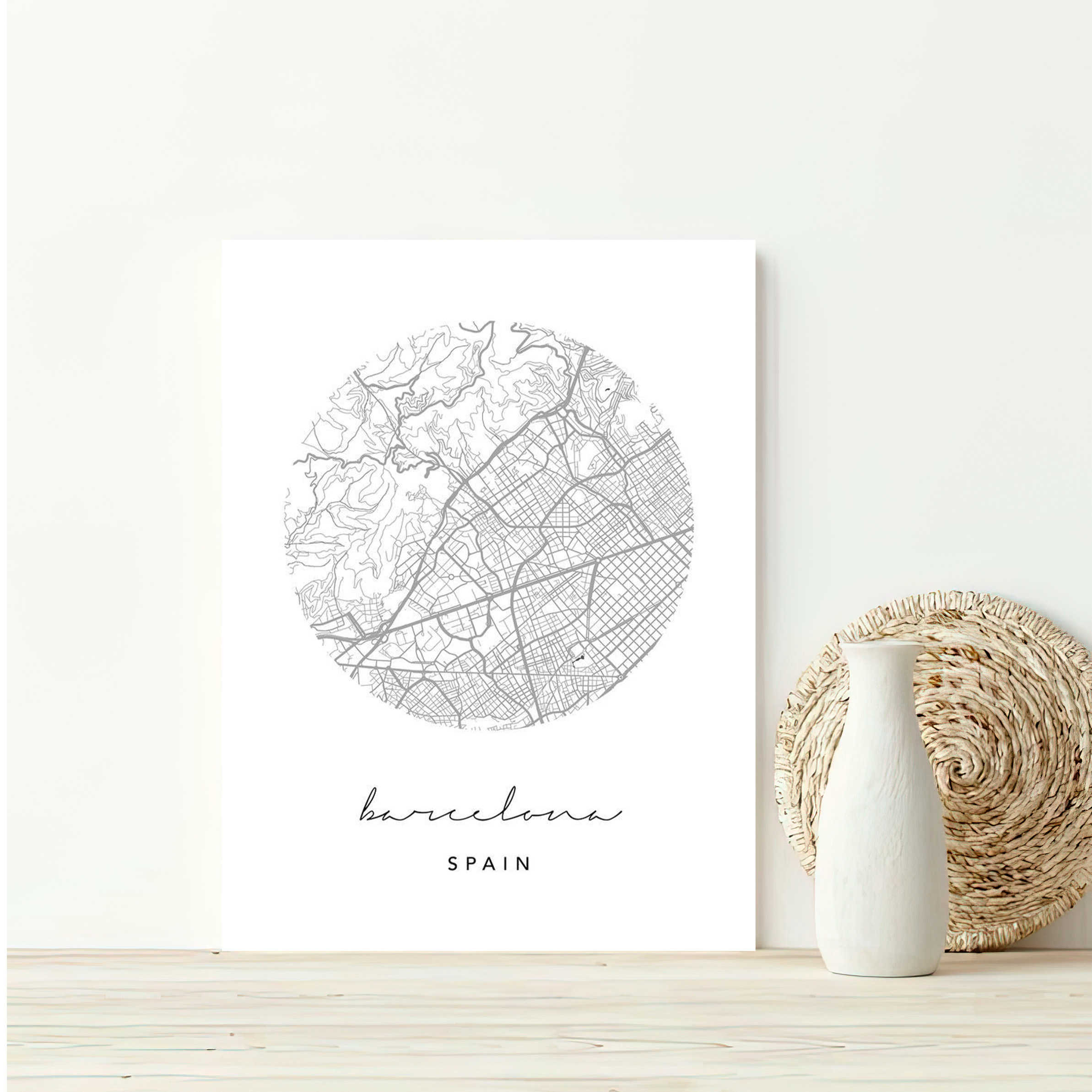 تابلو شاسی گلاک مدل آرت طرح نقشه کشور اسپانیا کد FC6