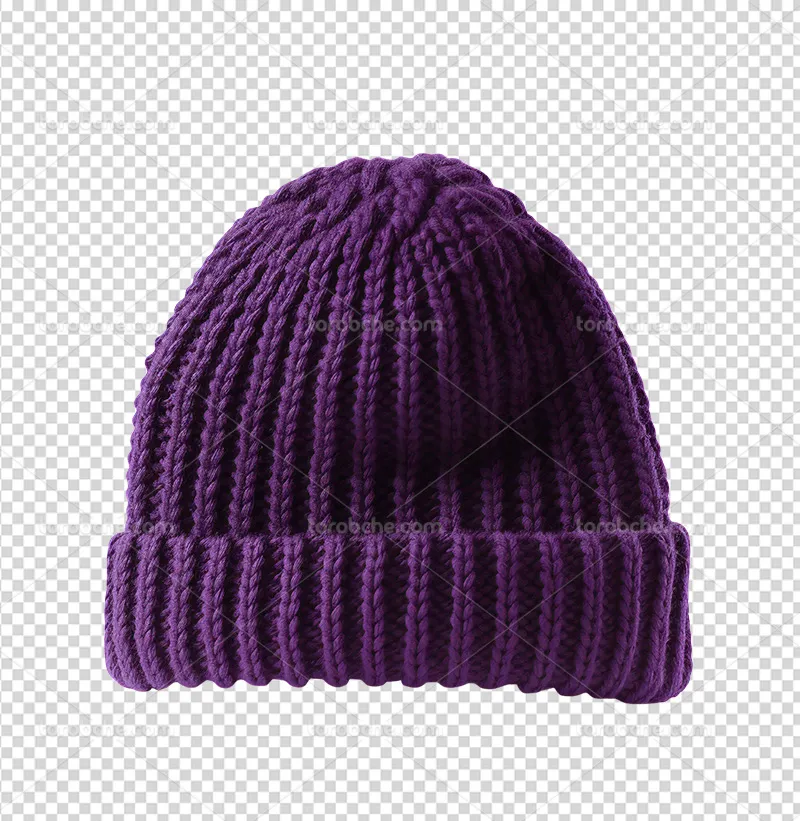 عکس PNG کلاه بافت بنفش | گرافیک با طعم تربچه