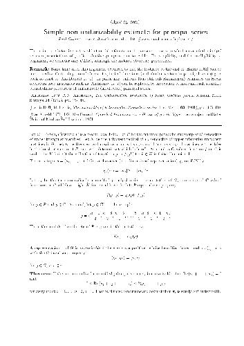 خرید و دانلود نسخه کامل کتاب Simple non-unitarizability estimate for principal series