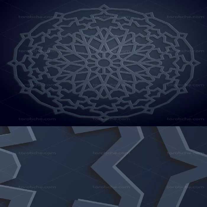 وکتور هندسی طرح شمسه | گرافیک با طعم تربچه