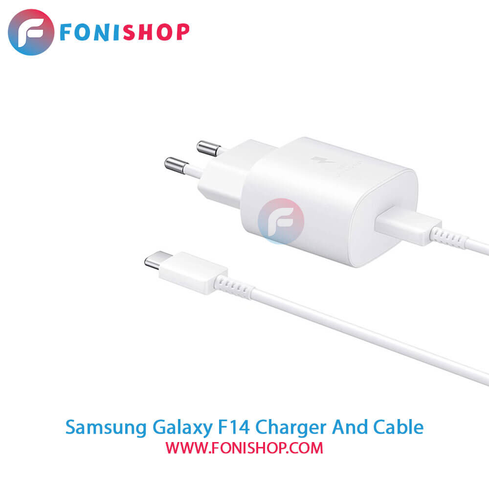 کابل و شارژر اصلی سامسونگ Samsung Galaxy F14