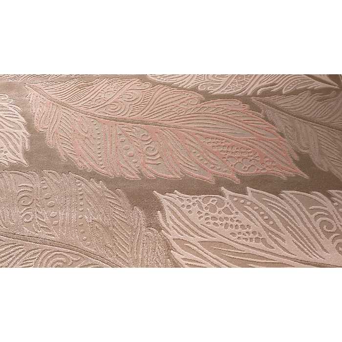 فرش ماشینی زمرد مشهد مدل برگ زمینه بژ