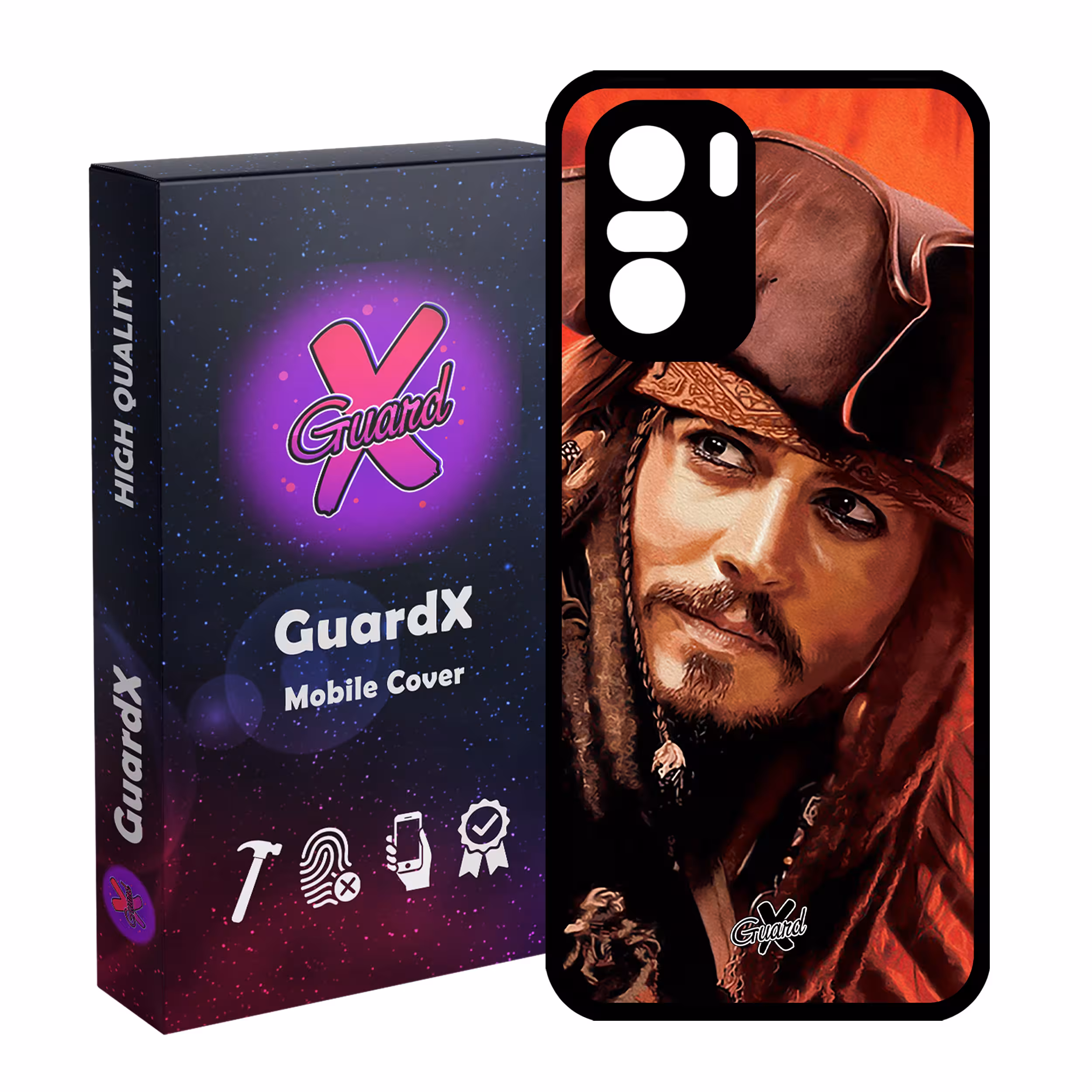کاور گارد ایکس طرح Johnny Depp مدل Glass10205 مناسب برای گوشی موبایل شیائومی Poco F3/MI 11X/MI 11X Pro/Redmi K40/K40 Pro