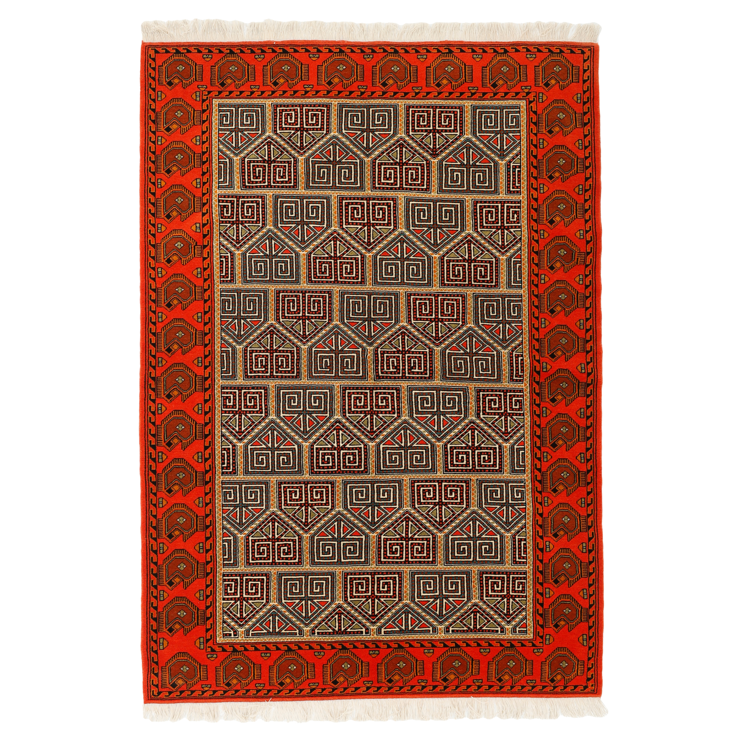 فرش دستبافت سه متری مدل قشقایی گنبد