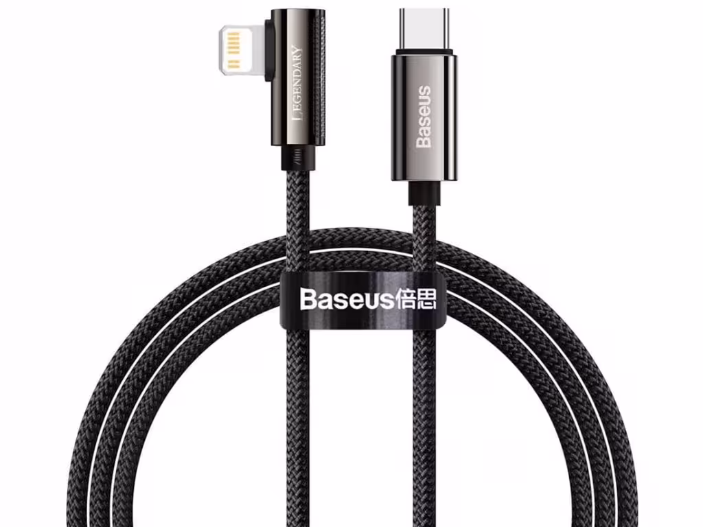کابل شارژ لایتنینگ به تایپ سی 20 وات بیسوس  Baseus Legend Mobile Game Elbow Cable USB Type C – Lightning 20W 1m (CATLCS-01)