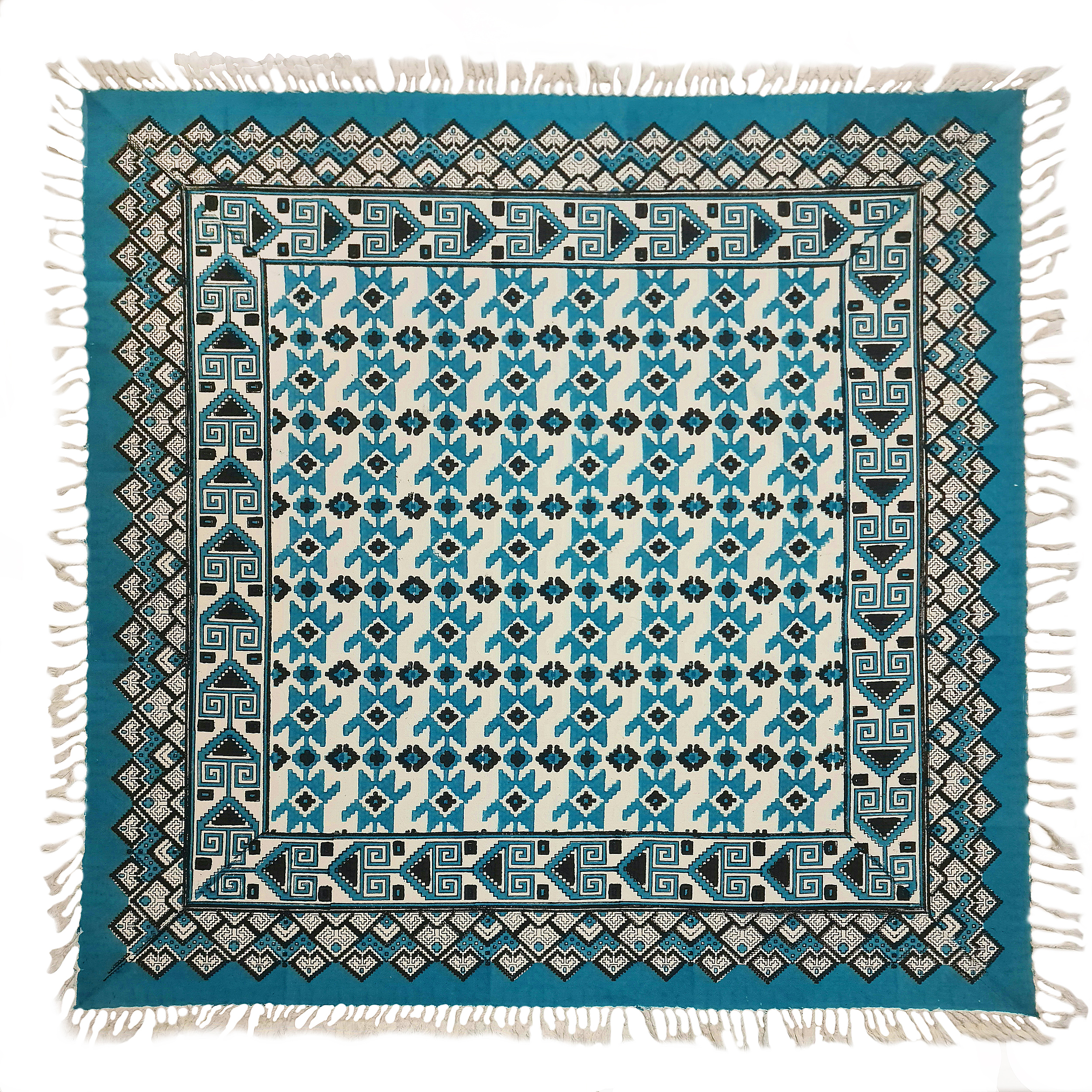 سفره قلمکار عطریان مدل ممتاز طرح گلیم کد G476