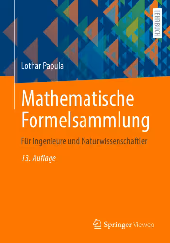 خرید و دانلود نسخه کامل کتاب Mathematische Formelsammlung: Für Ingenieure und Naturwissenschaftler (German Edition)