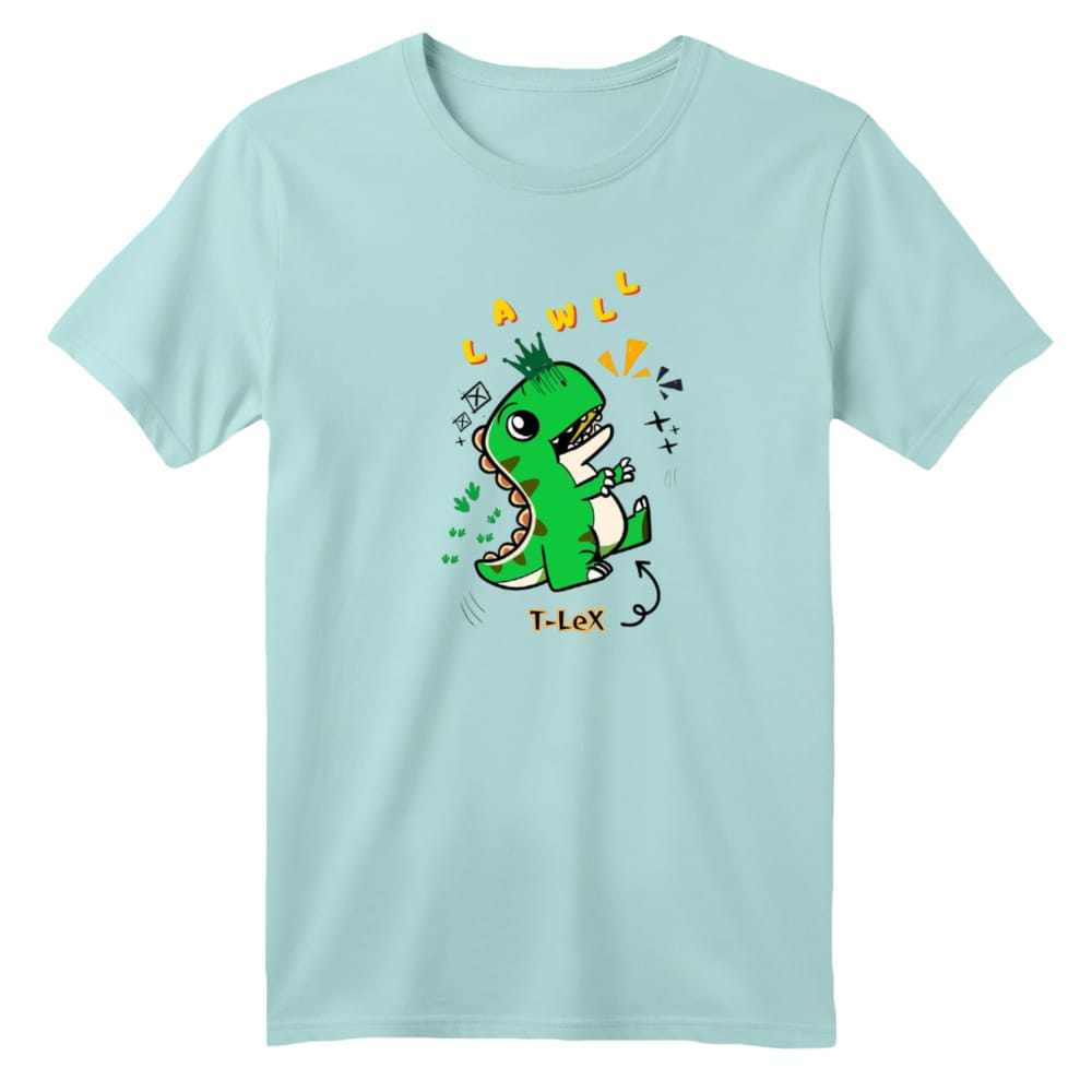 تی شرت آستین کوتاه بچگانه مدل دایناسور کد 38 رنگ آبی – 35