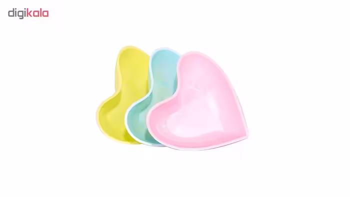 کاسه مدل heart بسته 3 عددی 