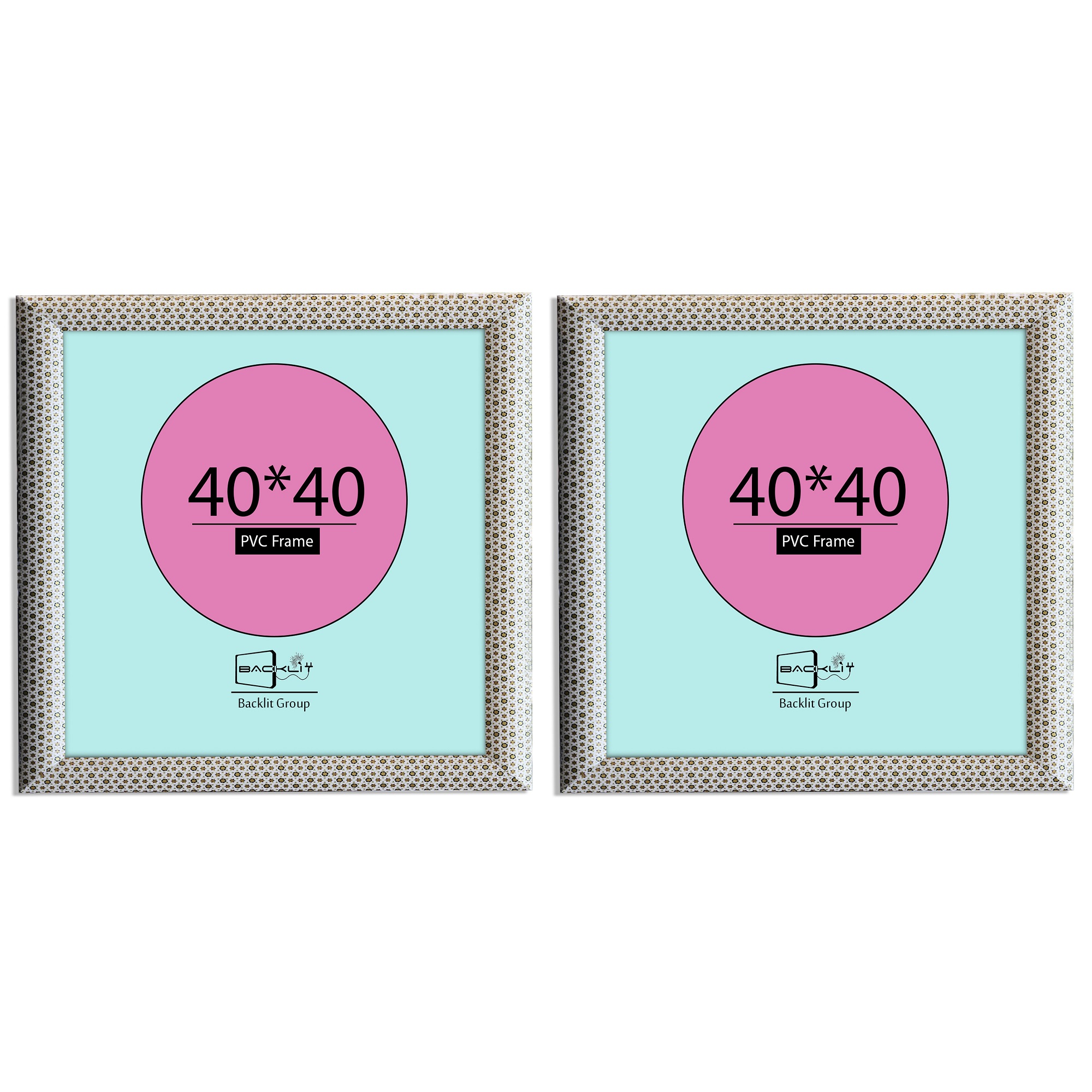 قاب عکس بکلیت مدل خاتم 40x40 مجموعه دو عددی