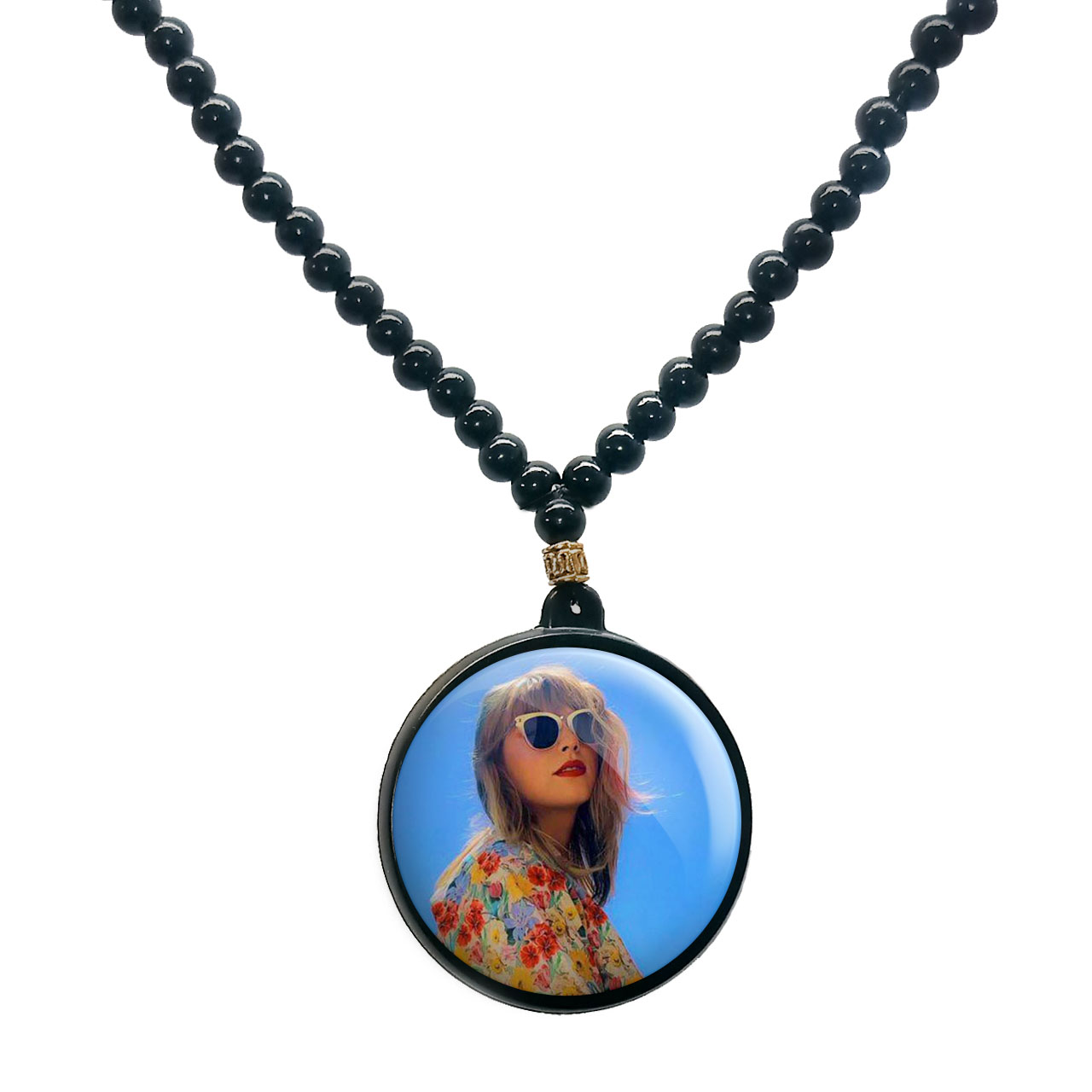 گردنبند پرمانه طرح تیلور سویفت کد pmd.2846 مدل دو طرفه