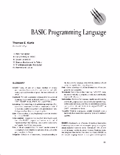 خرید و دانلود نسخه کامل کتاب Encyclopedia of Physical Science and Technology - Computer Software