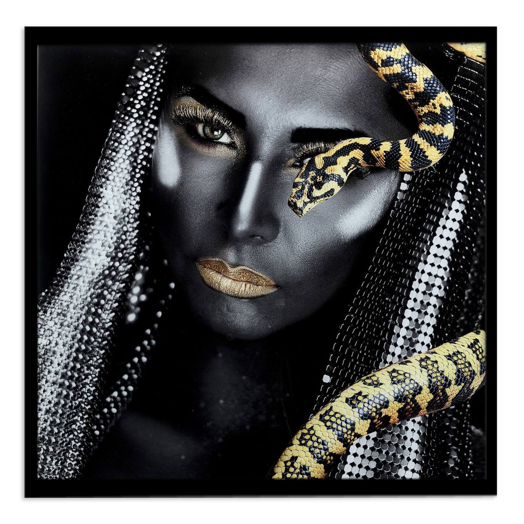 تابلو نوری بکلیت طرح چهره زن و مار مدل B-s2382