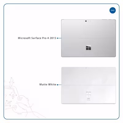 برچسب پوششی ماهوت مدل Matte-White مناسب برای تبلت مایکروسافت Surface Pro 4 2015
