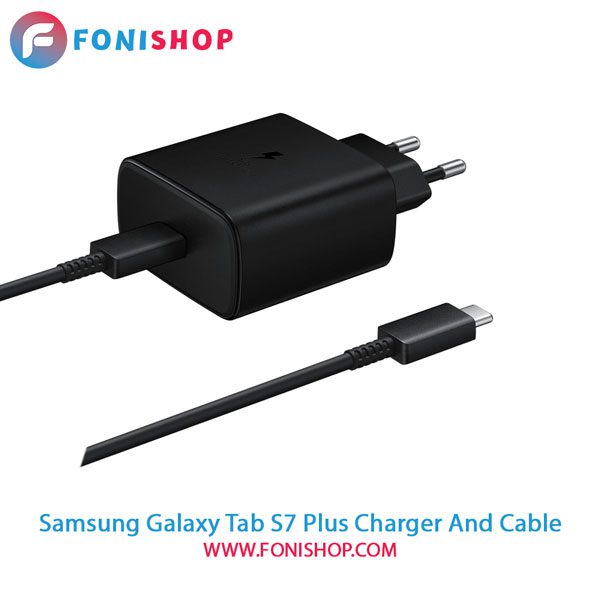 کابل و شارژر فست شارژ اصلی سامسونگ Samsung Tab S7 Plus