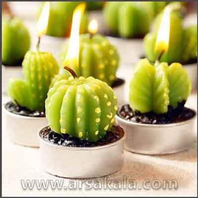 شمع طرح کاکتوس 4 عددی