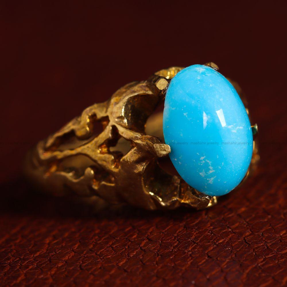 نگین فیروزه شجری کد 11417 - جواهری مشاهیر