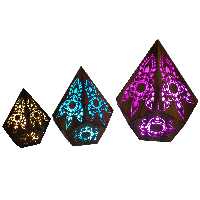 چراغ رومیزی مدل الماس درخشان مجموعه 3 عددی