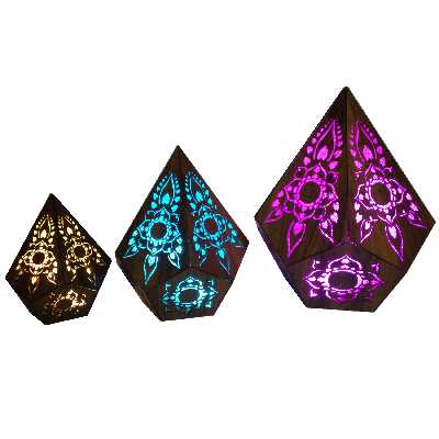 چراغ رومیزی مدل الماس درخشان مجموعه 3 عددی