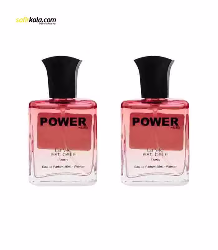 عطر جیبی زنانه پاور پالس مدل La vie est belle حجم 25 میلی لیتر مجموعه 2 عددی