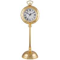 ساعت رومیزی فلزی لوتوس مدل SANTA CLARA کد TC-804 رنگ GOLD