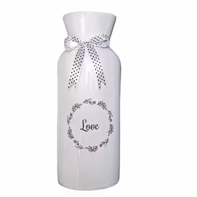 گلدان دکوری مدل استوانه طرح love کد 00