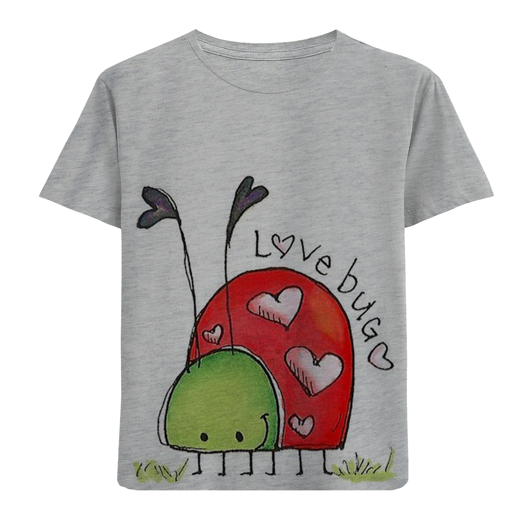 تی شرت آستین کوتاه بچگانه مدل کفشدوزک F749