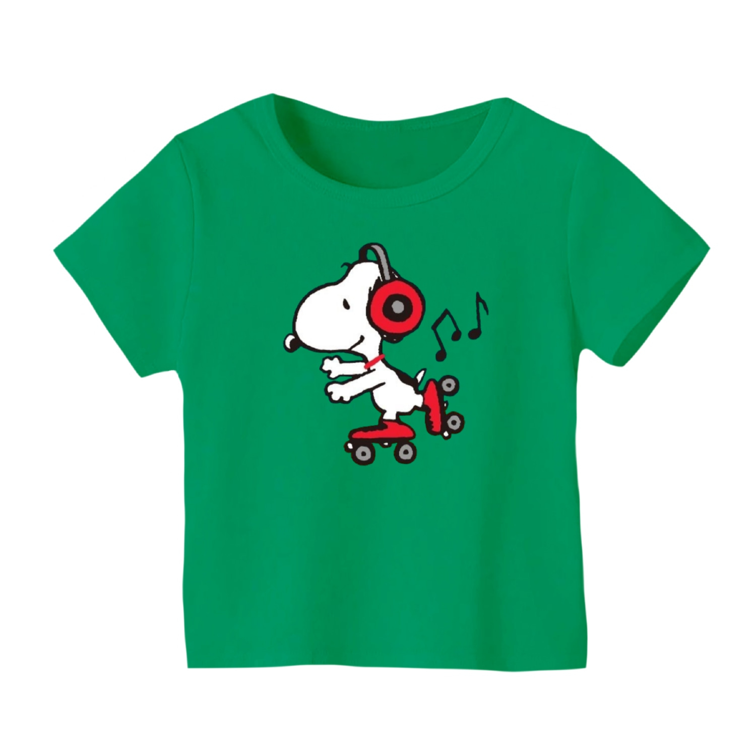 تی شرت آستین کوتاه بچگانه مدل اسنوپی کد 90 رنگ سبز