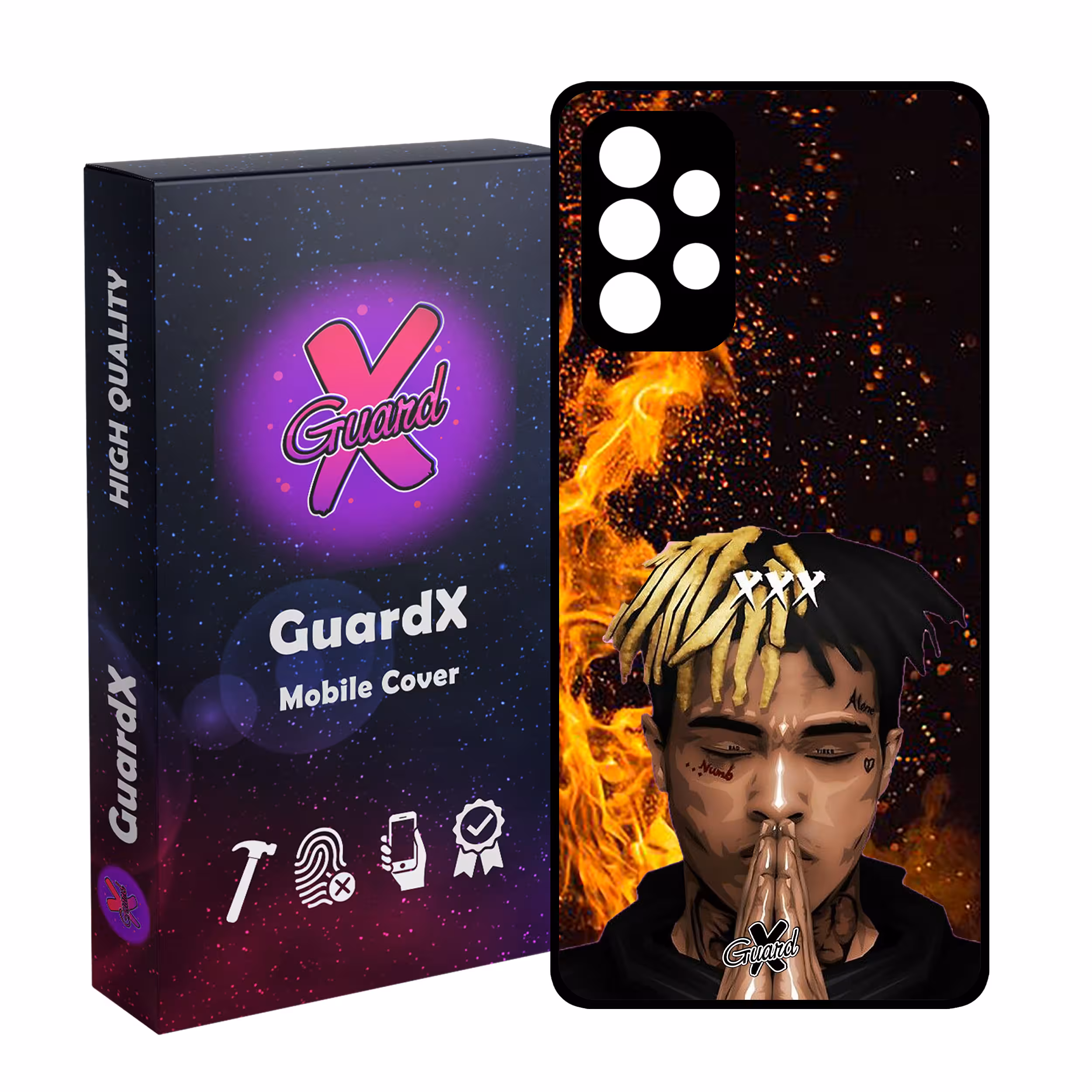 کاور گارد ایکس طرح Tentaction مدل Glass10366 مناسب برای گوشی موبایل سامسونگ Galaxy A32 4G