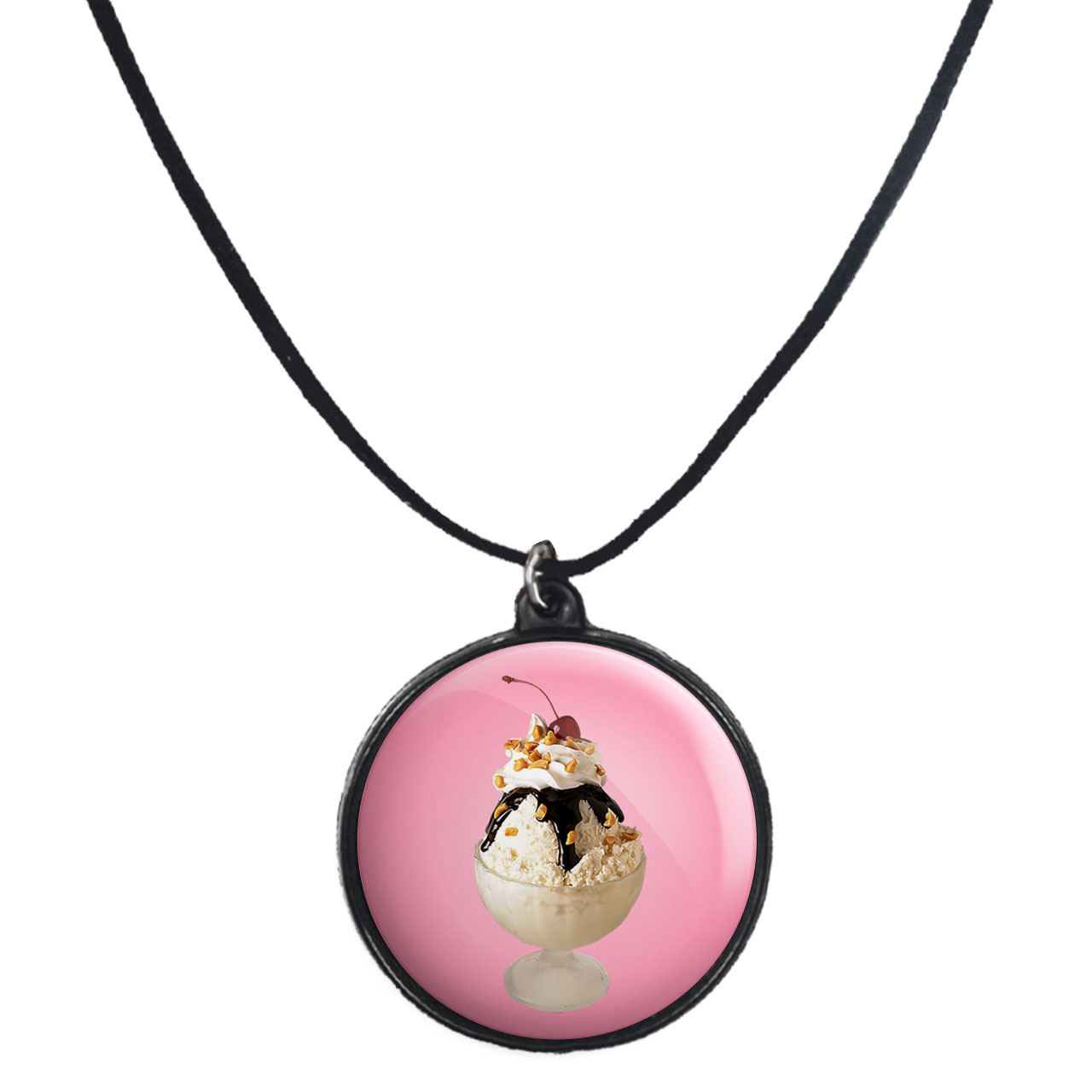 گردنبند پرمانه طرح بستنی کد pmb.29195مدل دو طرفه