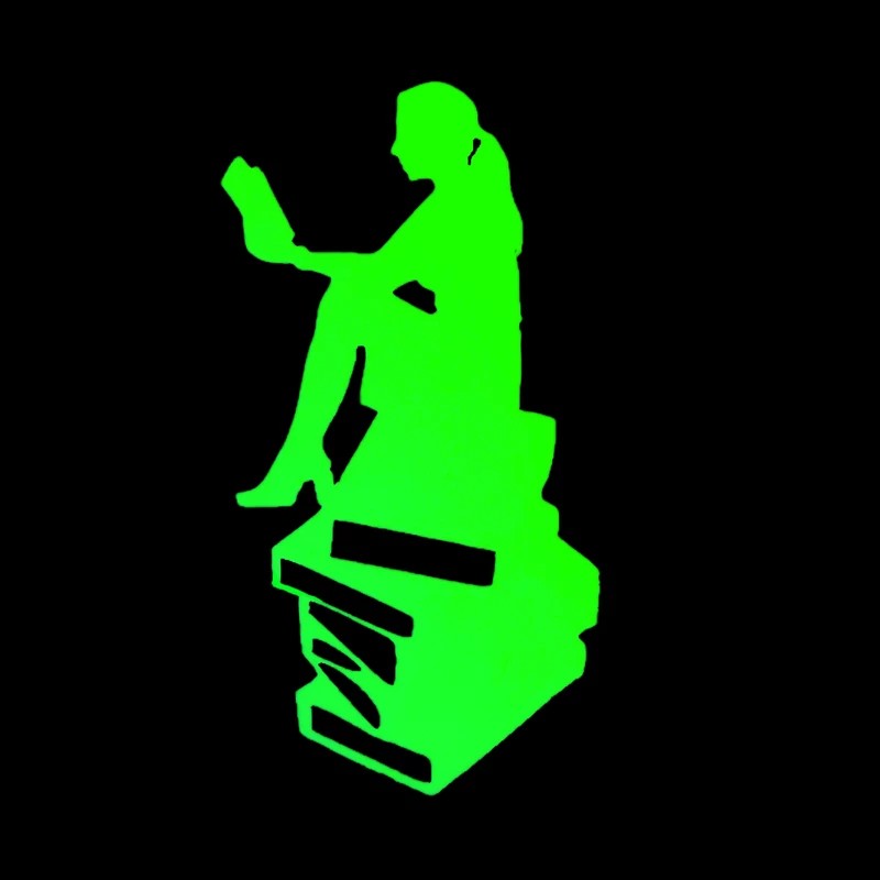 استیکر مدل شبنما طرح کتابخوان 