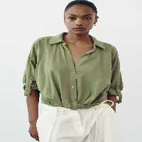 پیراهن لینن زنانه زارا LINEN BLEND SHIRT | تهران زارا TehranZara