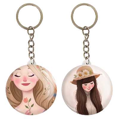 جاکلیدی خندالو مدل دخترونه کد 16531658 مجموعه 2 عددی