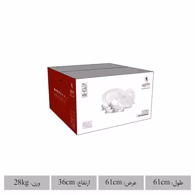 سرویس غذاخوری 74 پارچه چینی زرین ایران مدل ایتالیا کلارا درجه عالی