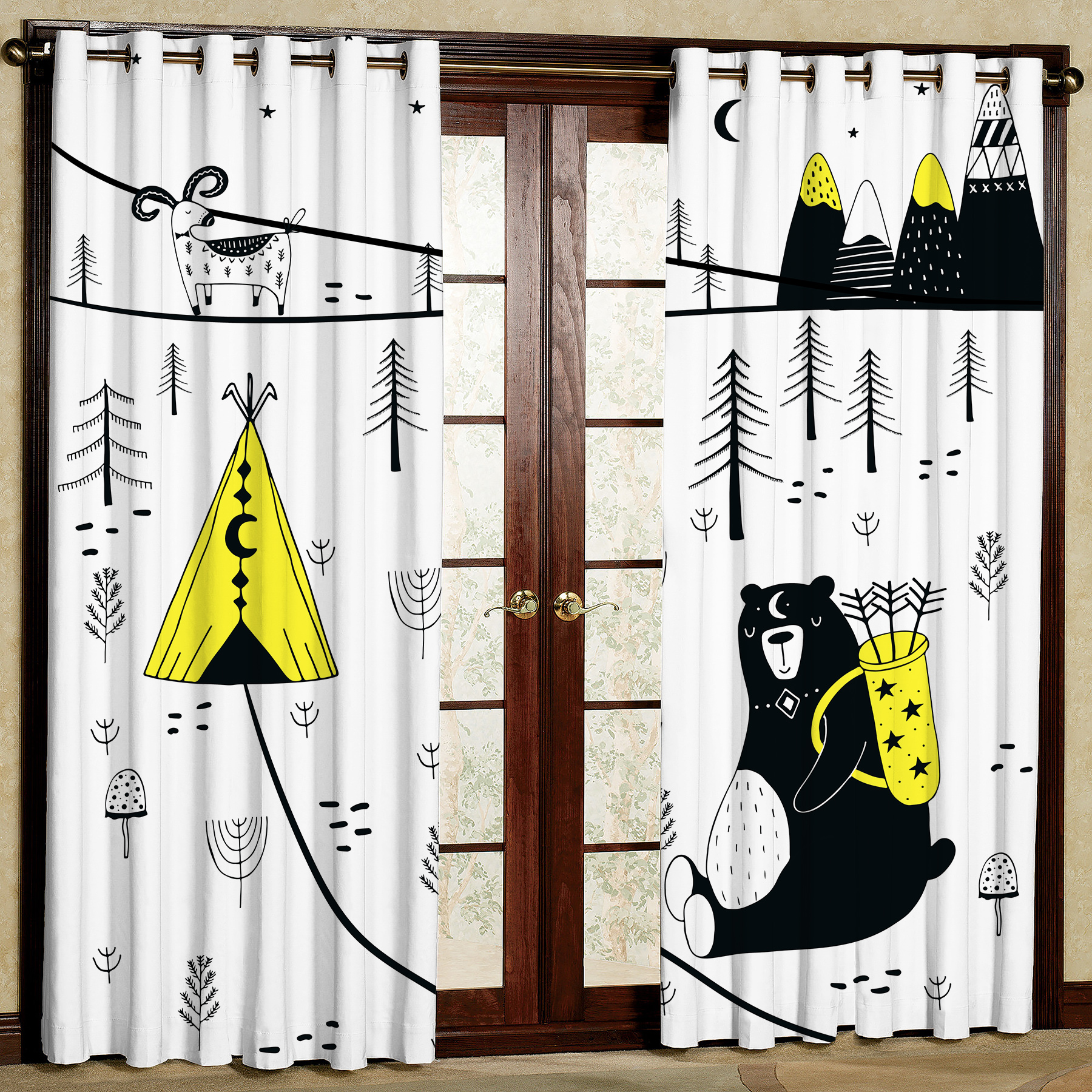 پرده مدل  چاپی هازان طرح اتاق کودک سایز 280x140 سانتی متر