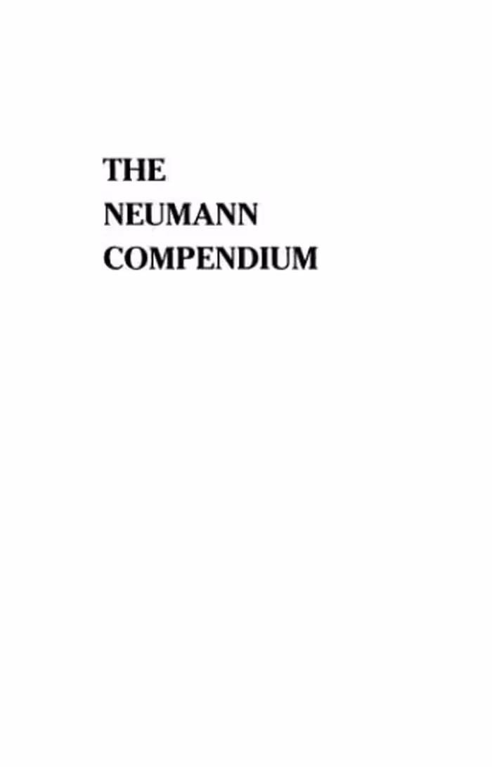 خرید و دانلود نسخه کامل کتاب The Neumann Compendium