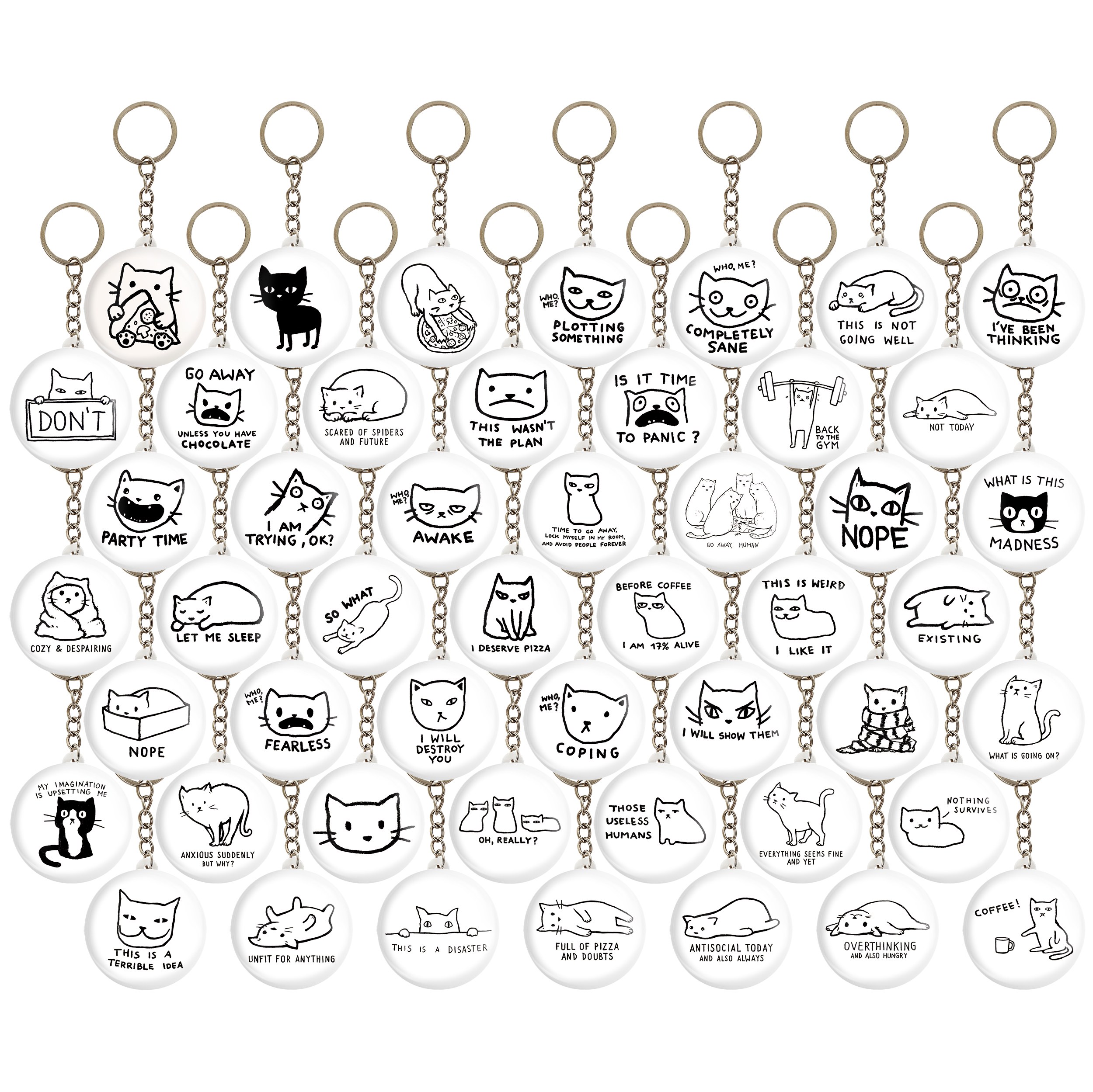 جاکلیدی خندالو طرح گربه Cat کد 138 مجموعه 50 عددی