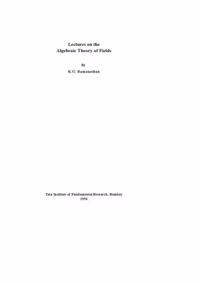 خرید و دانلود نسخه کامل کتاب Lectures on the Algebraic Theory of Fields